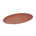 Selform Tablett oval, 26,5x20cm,rutschfest., Holz-Dekor