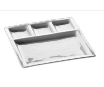 4-Teil-Platte J-CHEF 21,5x21,5x1,5cm, weiss