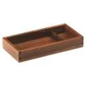 Holzbox m. Unterteilung, 24,4x12,4x4cm, walnuss