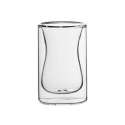 Glasminiatur 0,1L, D:5,5cm, H:8,5cm, doppelwandig