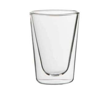 Glasminiatur 0,17L, D:7cm, H:10cm, doppelwandig