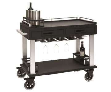 Wein-/Servierwagen  ZEN 99,5x53x104cm, schwarz