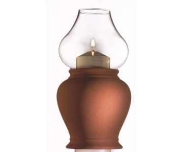 Tischlampe Amphora klar terracotta h: 19.5 cm