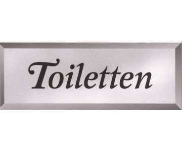 Schild TOILETTEN mit Pfeil