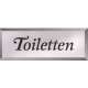 Schild TOILETTEN mit Pfeil