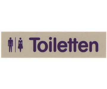 Wortschild TOILETTEN