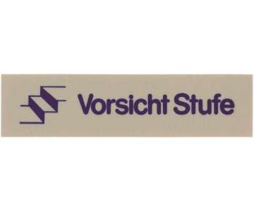 Wortschild VORSICHT STUFE