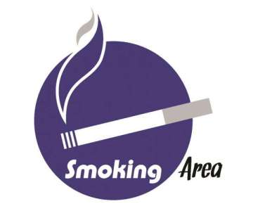 Schild Smoking Area