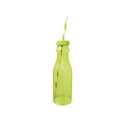 Soda Flasche m. Trinkhalm 70 cl, kiwi/weiss