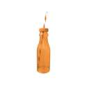 Soda Flasche m. Trinkhalm 70 cl, coral/weiss