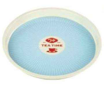 Tee Tablett, 31x2.6 cm, blau