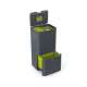 Totem 60l Recycling Station, grau/grn, 40x30x79.7 cm