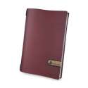 Menkarte MM A4 Fashion bordeaux mit Lederschild menu