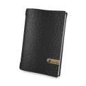 Menkarte MM A4 Fashion schwarz Strauss, Lederschild menu