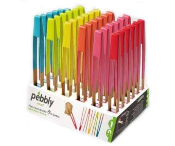 Pebbly Display mit magn. Zange 36 Stk. assortiert 18x29x6.5