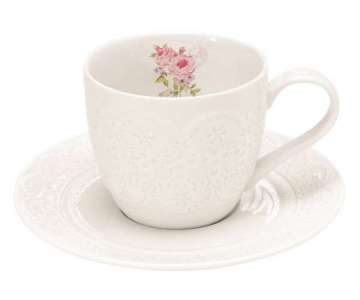 Rose Tee-Obertasse m. Untertasse, 250 ml