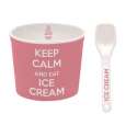 Keep Calm Porzellan Eisbecher, rosa,  8.5 cm