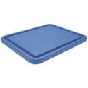 Schneidebrett GN 1/1 53x32.5cm h: 3cm blau, mit Saftrille