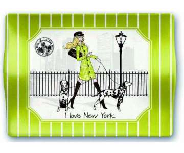 I Love NY Tablett m. Griffen 49x34 cm