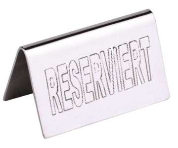 Tischschild  RESERVED