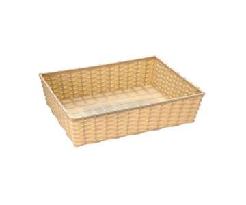 Korb -WICKER-LOOK  39,5 x 29,5 cm, H: 10 cm