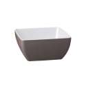 Schale Pure Bicolor 9x9cm H: 4cm, taupe/weiss