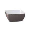 Schale Pure Bicolor 12.5x12.5cm H: 6.5cm, taupe/weiss