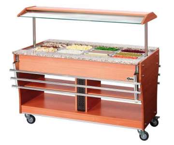 Gastro-Buffet Heisse Theke 4xGN1/1 1490x880x1370mm