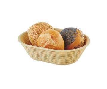 Brot- und Obstkorb oval 23x17cm, beige