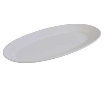 Tablett Tierra oval 40x20cm, weiss