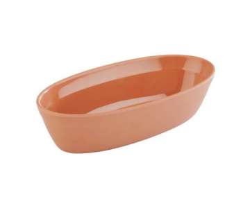 Schale Tierra oval 17x8.5cm H: 4cm, Farbe: Terracotta