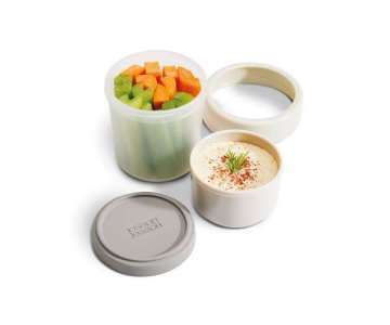 GoEat Compact 2-in-1 Snack Box, grau, 8.3x12.3 cm