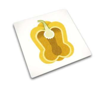 Glasschneideplatte gelbe Paprika 30x30cm