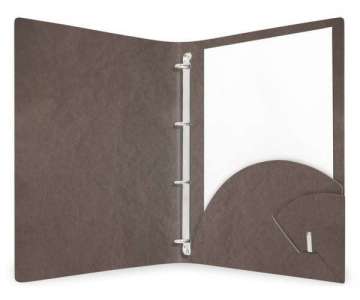 Portfolio Mappe mit Ringen Eco braun