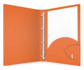 Portfolio Mappe mit Ringen Fashion orange