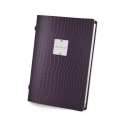 Menkarte A5 Bind violett kroko Metallschild menu