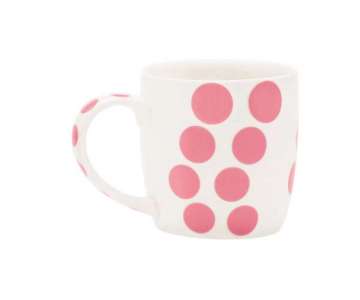 Dot Dot Porzellan Mug, pink, 35 cl