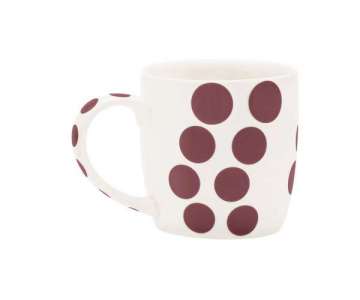 Dot Dot Porzellan Mug, kastanie, 35 cl