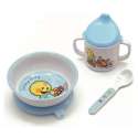 Smiley Baby 3 Set blau, Schssel m. Saugn.+Becher+Lffel