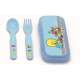 Smiley Baby blau, Besteck 2-er Set 14 cm