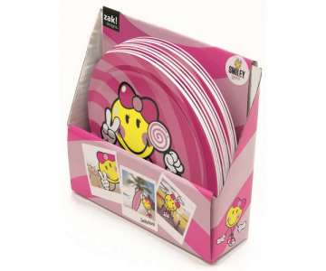 Smiley Kid Girl Teller pink 20 cm