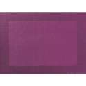 Tischset PVC colour 33x46cm, aubergine mit gewebtem Rand