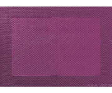 Tischset PVC colour 33x46cm, aubergine mit gewebtem Rand