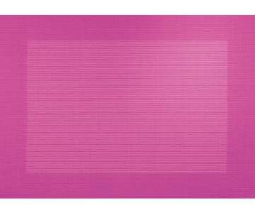 Tischset PVC colour 33x46cm, pink mit gewebtem Rand