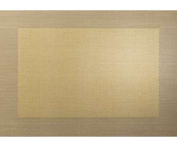 Tischset PVC metallic 33x46cm, gold mit gewebtem Rand