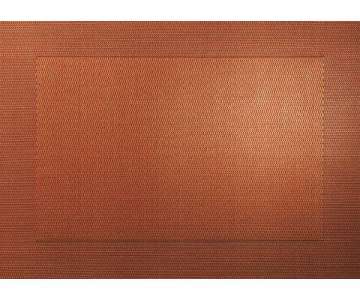 Tischset PVC metallic 33x46cm, kupfer mit gewebtem Rand