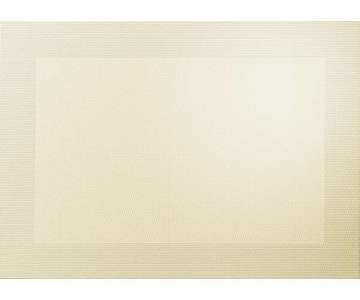 Tischset PVC metallic 33x46cm, sand mit gewebtem Rand