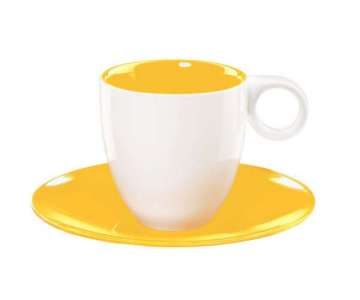 Colour it Espressotasse 0.06 lt. mit Unterer gelb