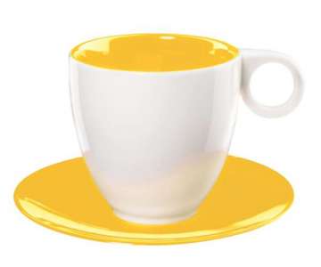 Colour it Kaffeetasse 0.2 lt. mit Unterer gelb