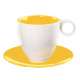 Colour it Kaffeetasse 0.2 lt. mit Unterer gelb